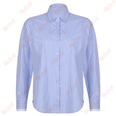 blue striped long sleeve shirt